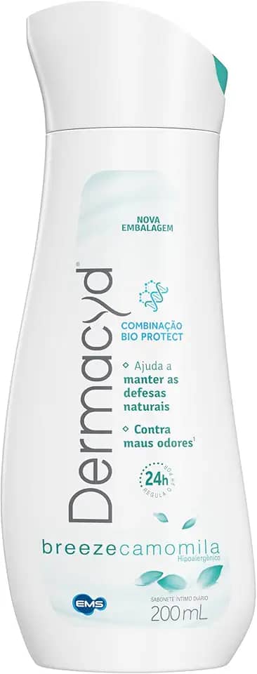 Dermacyd Breeze Sabonete Líquido Íntimo 200 mL – Frescor Camomila, pH Equilibrado, Proteção Diário Feminina