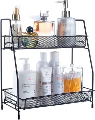 Organizador Prateleira 2 andares para Cosméticos Cozinha Banheiro