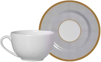 Xícara Chá com Pires Ritz Alleanza 250 ml 6 un