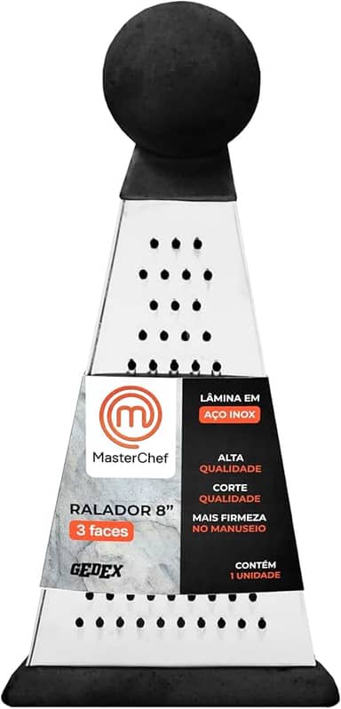 RALADOR 8" - 3 FACES MASTERCHEF - TRIÂNGULO - CABO PRETO