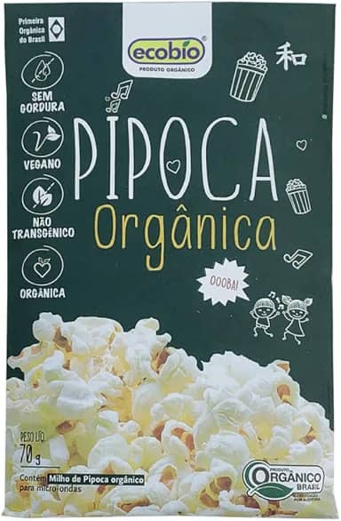 ECOBIO - Produtos Orgânicos Pipoca Orgânica Para Micro-Ondas Ecobio Produto Orgânico