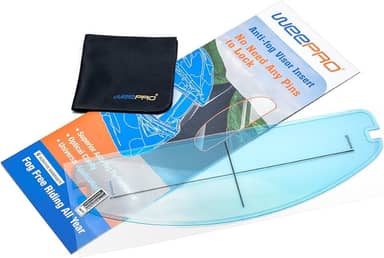 Película antiembaçamento universal para viseira de capacete de motocicleta, protetor facial de capacete, inserção de viseira antiembaçamento, lente de viseira de prevenção de neblina em manhãs frias e