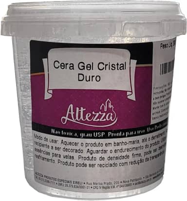 Parafina Gel Cristal Duro 390 = 450ml (Cera Gel Duro) Altezza