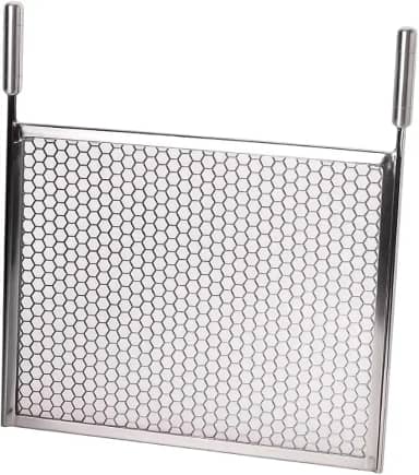 Grelha Moeda 55cm Comprimento x 40 Largura Para Churrasqueira Em Aço Inox De Alta Resistência