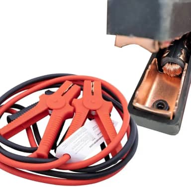 Cabo de Chupeta Grande 2000 Amperes 5 Metros Para Caminhão Carro Moto Onibus Caminhonete Trator Forte Grosso Comprido Fios e Garras em Cobre