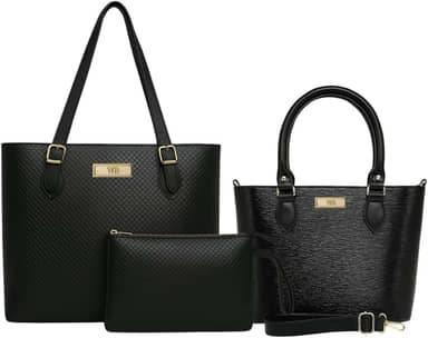 Kit Bolsa Feminina Grande + Baú + Carteira