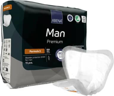 Abena Man Premium Incontinence Guards, (tamanhos 0 a 2) Fórmula 2, 15 unidades