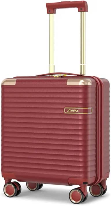 Mala de mão com rodas giratórias removíveis e trava TSA embutida, mala de mão rígida de 45 cm (rosa vermelha)