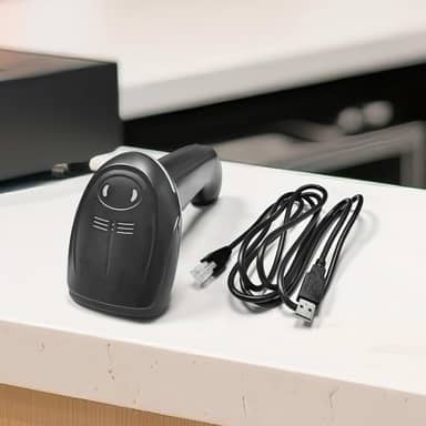 Leitor de código de barras USB, leitor de código de barras CCD portátil com fio, suporta leitura de tela UPC leitor de código de barras para armazém, biblioteca, supermercado