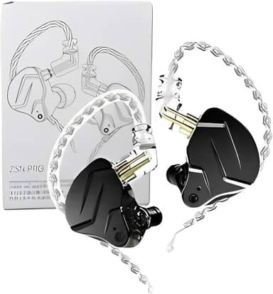 Fone de Ouvido Profissional KZ ZSN Pro X Intra-auricular, Driver Híbrido, Cabo Destacável, Original - Excelência em Som para Músicos e Cantores - Modelo 2024 - AlverSun (PRETO)