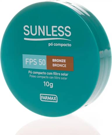 Pó Compacto Sunless Bronze Textura Fina e Efeito Matte Aveludado FPS50 10g