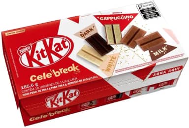 Chocolate Kitkat Celebreak Caixa 185,6g 16 Unidades