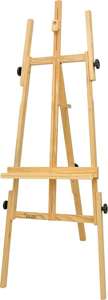Souza & Cia, Cavalete de Pintura Compacto, Mad. Pinus Luxo (Ref: 4115)