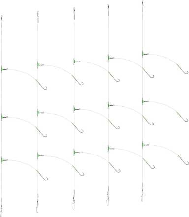5 peças de pesca marítima, plataformas de melindrosa pré-amarradas, anzol de pesca marítima tamanhos 1, 2/0 para fundição de praia, linguado de pesca costeira, badejo, robalo, solha