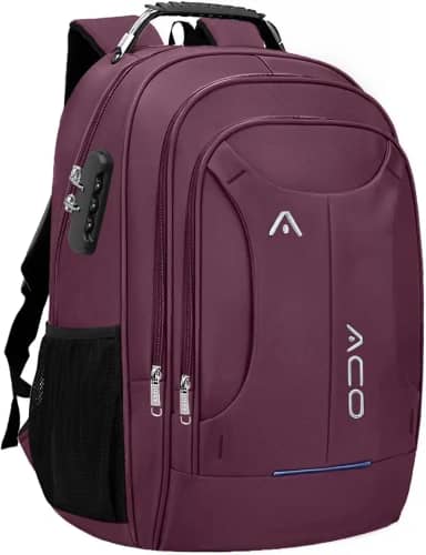 Mochila Masculina Feminina para Notebook 17” Executiva – Impermeável, Antifurto, USB e Fone, Alça Reforçada de Aço, Escolar, Faculdade, Trabalho, Viagem, Grande, Confortável, Premium'