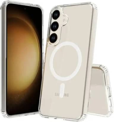 [GL CASES] Capa S24 FE Capinha Samsung S24 FE Compatível Com Magsafe Anti-Amarelamento De Silicone Premium Com Bordas Elevadas Para Câmera E Tela Com Indução Magnética