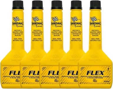 Kit 5 Bardahl Aditivo Combustivel Flex 200ml Gasolina Etanol