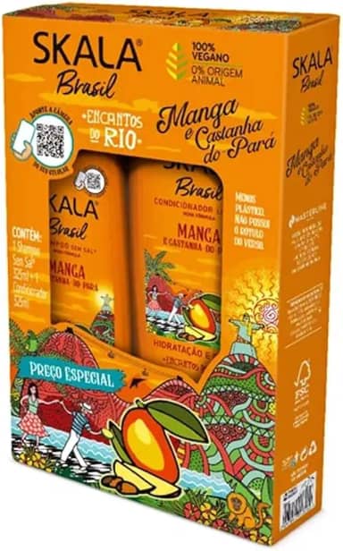 SKALA Kit Shampoo + Condicionador Manga E Castanha Do Pará 700 Ml 2 Unidades Skala