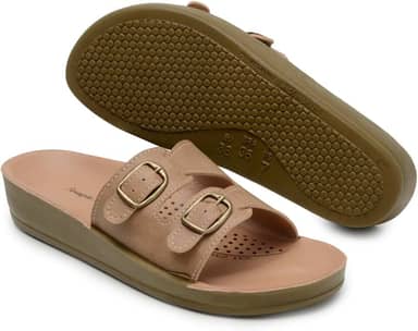 Sandália Ortopédica Feminina Conforto Dores Nos Pés Original (AREIA, BR, Adulto, Numérico, 37)