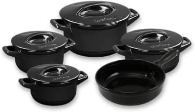 Ceraflame Conjunto Panelas de Cerâmica Duo+ Smart 5 Peças Preto