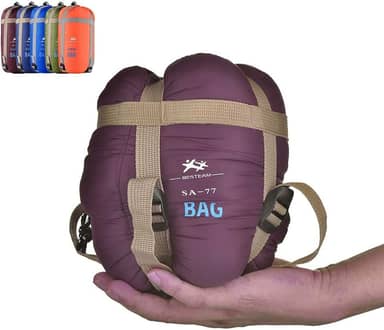 Saco de dormir para clima quente – portátil, impermeável, compacto, leve, embalável para crianças, adolescentes, adultos, acampamento, mochila, caminhada, primavera, verão, outono