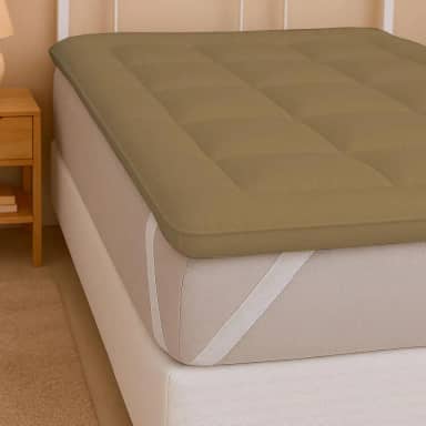 Pillow Top Casal 200 Fios Micropercal - Super Macio, Enchimento Grosso 600g/m², Antipilling, Faixas Elásticas, Fácil de Lavar (Avelã, Casal)