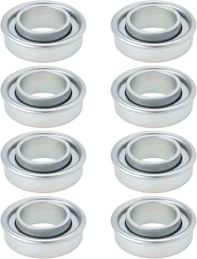 8 peças de rolamentos de roda resistentes OD35mm ID 20 mm A 12 mm para a maioria dos modelos de carrinho de serviço pesado prata