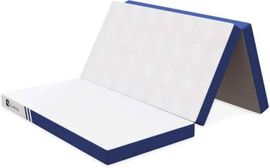 Avenco Colchão de três dobras, colchão dobrável de 10 cm, tamanho Queen, de espuma viscoelástica dobrável com capa removível e removível para cama de chão, acampamento, convidados