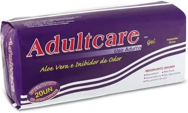 Absorvente Geriatrico, Branco, Tamanho Único, Adultcare, 20 unidades