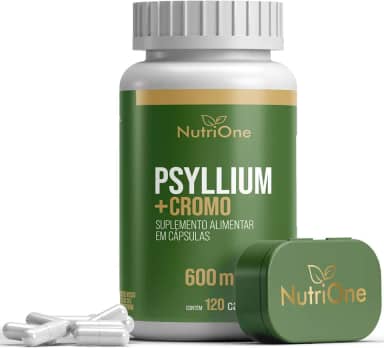 Psyllium + Picolinato de Cromo 120 Cápsulas 600mg - Nutrione