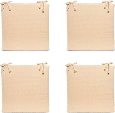 Kit 04 Peças Almofada Assento 40cmx40cm Bland Natural