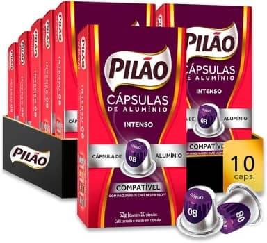PACK PILÃO INTENSO LUNGO - 10 PACOTES DE 10 CÁPSULAS