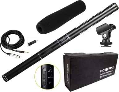 Microfone shotgun boom Condensador Ultracardióide Ksr Kt81