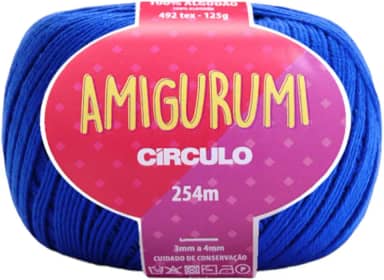 Fio Amigurumi Linha Novelo 254m 125g 2829 AZUL-BIC