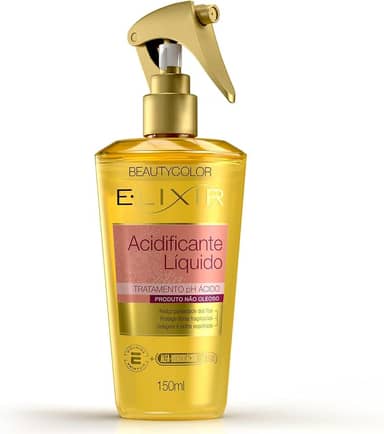 Acidificante Líquido E.lixir 150ml – Cabelos Mais Alinhados, Sedosos e com Brilho Intenso – Textura Leve, pH Equilibrado e Cutículas Seladas – Para Fios Porosos e Opacos – Beauty Color