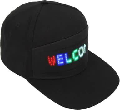 Boné inteligente de LED, boné de LED colorido, editável, programável para bar