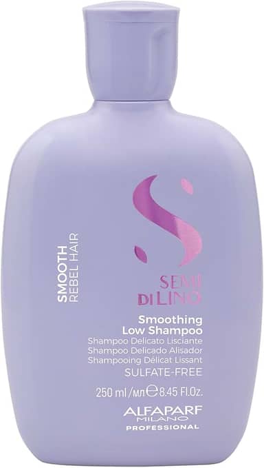 Alfaparf Milano Semi Di Lino Smooth Shampoo – Para cabelos com frizz – Efeito liso e sem frizz - Sem Sulfato – Fórmula Vegana – Controla, hidrata e alisa os cabelos – Qualidade profissional de salão 250ml