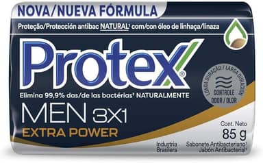 Sabonete Masculino Antibacteriano em Barra Protex Men 3 em 1 85g