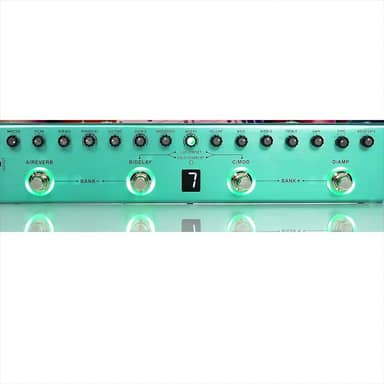 Pedal de Guitarra Multi-Efeitos, Effects Pedal guitarra Reverb Delay MOD AMP Bateria lítio M-VA-VE Tank-G Recarregável, 36 Presets, 9 Preamp Slots, 8 IR Cab Slots, 3 Simulação, Delay, Reverb Efeitos