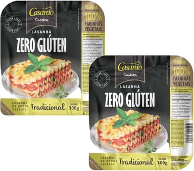 Kit com 2 Pacotes de Massa para Lasanha Tradicional sem Glúten de 300g cada - Casarão
