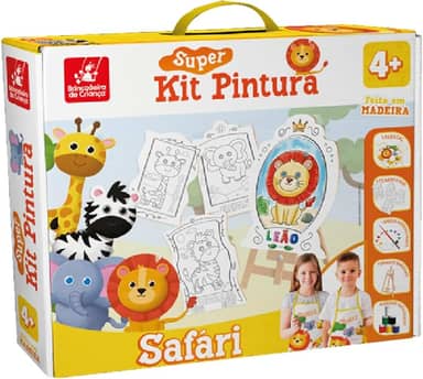 Brincadeira de Criança Super Kit de Pintura Safári