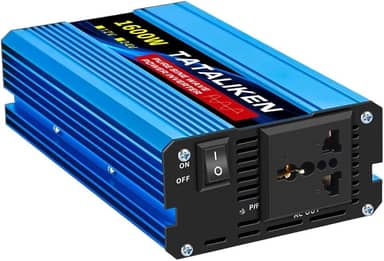 Inversor de tensão solar, 1600W de pico, onda senoidal pura, 400W uso real contínuo, 12v-110v, ideal para veículos e pequenas instalações de geração de energia solar