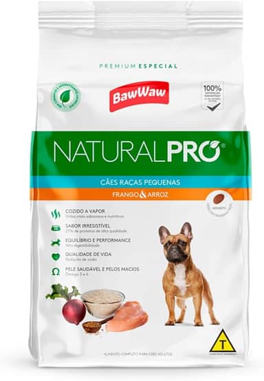 Natural Pro Alimento Para Cães Rpm Frango e Arroz Baw Waw NATURAL PRO para Todas Grande Adulto - Sabor Frango 1kg
