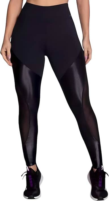 Calça Legging com Recorte Cirrê Tule Selene Feminino Adulto