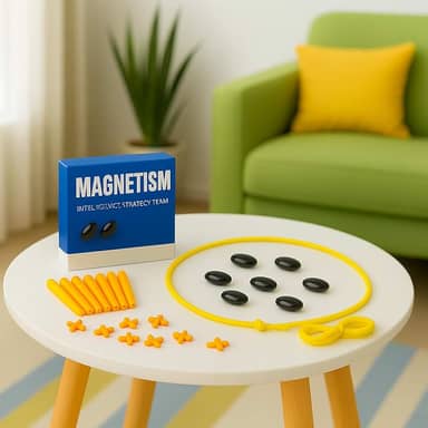 Jogos de Tabuleiro Pedrinhas Magnéticas Estratégicas | Brinquedo Interativo com Ímãs para Toda a Família | Coordenação Motora e Raciocínio Rápido Educativo (Modelo 1)