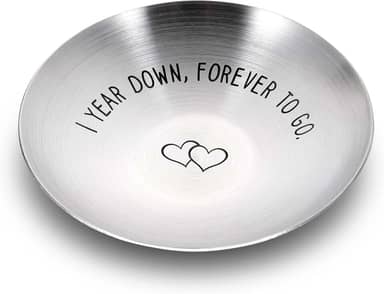 Porta-anel de aniversário de 1 ano para ele, para ela, presente de aniversário de 1 ano, presente de casamento para marido, esposa, 1º aniversário, presente de namoro para casais, namorado, namorada,