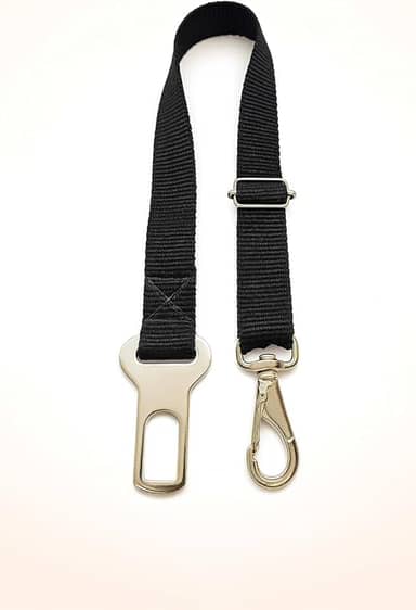 Cinto de Segurança para Cães PET Regulável Mosquetão com Trava em Aço Fita Nylon 20mm Encaixe Universal para Carro – Transporte Seguro e Confortável -SHACK