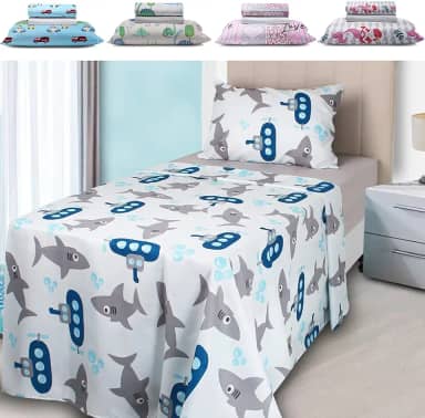 Jogo de Cama Solteiro Lençol Infantil 3 Peças Estampado - BF Colchões