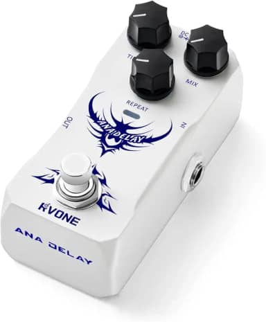 Pedal De Delay Analógico Para Guitarra Elétrica, Efeitos Estilo Vintage Com Eco Quente, True Bypass E Chassi Metal Alumínio Durável