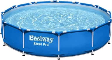 Bestway Steel Pro MAX, Piscina Estruturada Redonda, 3,05m x 76cm, 4.678L, Azul (Azul)